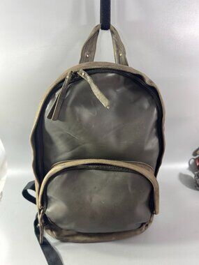 Haerfest Taupe Leather with PVC Backpack